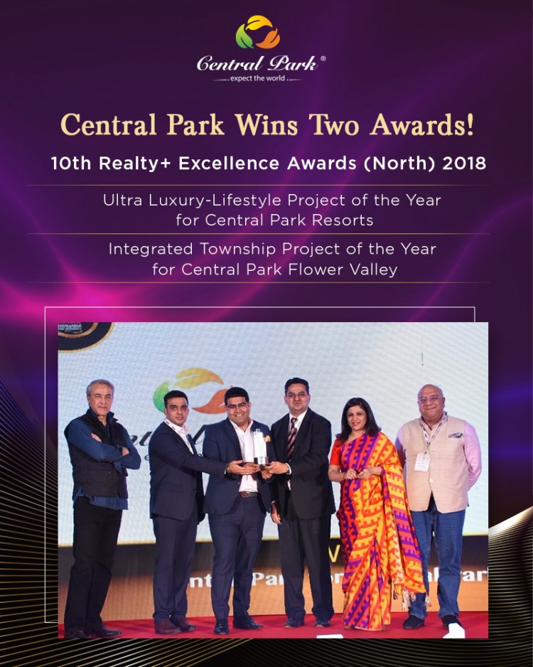 Central Park wins 2 awards at the 10th Realty Plus Excellence Awards (North) 2018